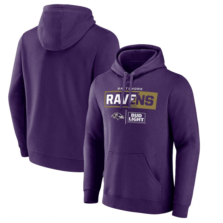 Men 2023 NFL Baltimore Ravens purple Sweatshirt style 1->milwaukee bucks->NBA Jersey